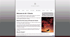 Desktop Screenshot of air1charter.com
